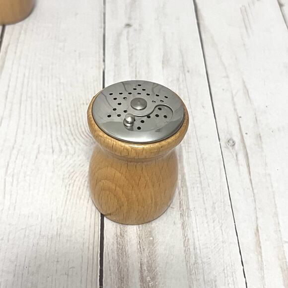 Vintage MCM Fraber Made In Italy Wooden Pepper Mill And Salt Shaker Grinder - Picture 4 of 10